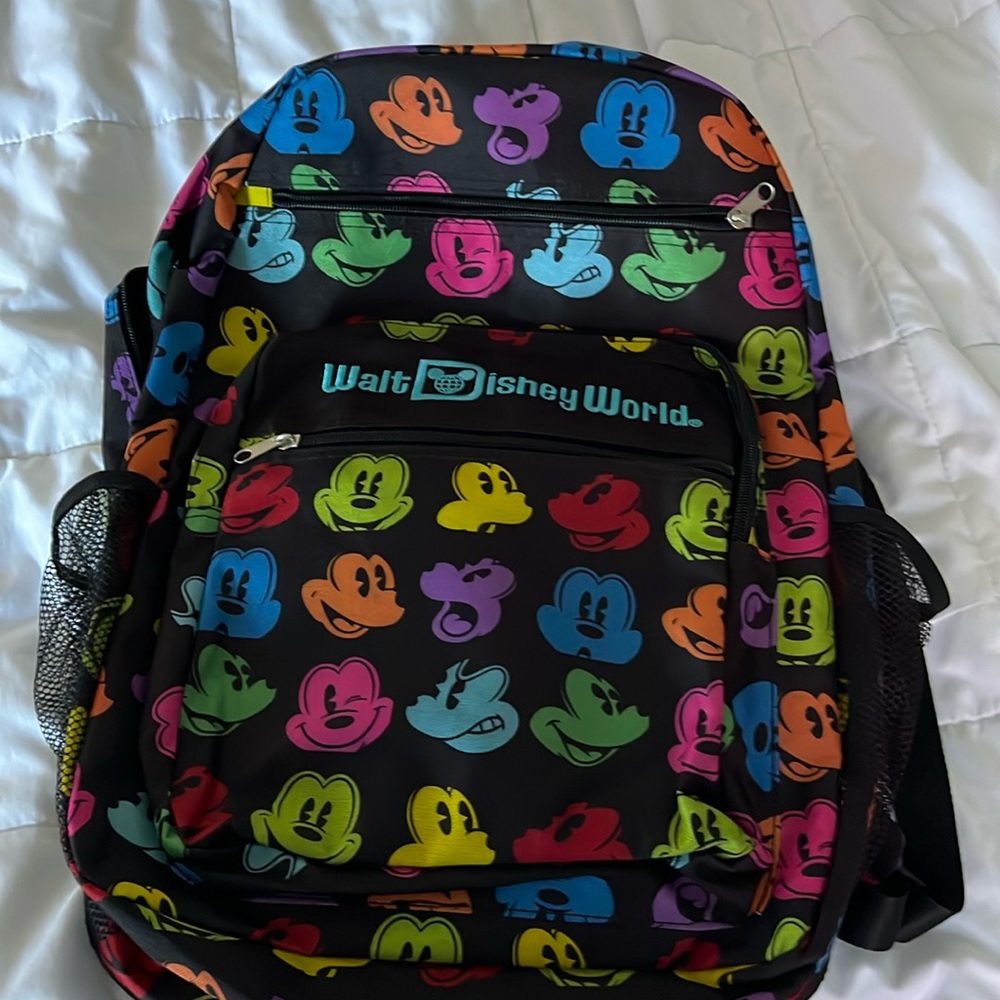 Multi colored Disneyworld backpack